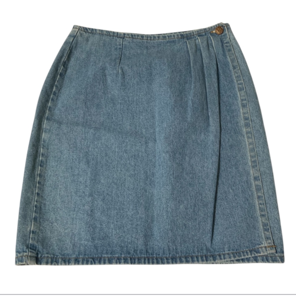 Vivaldi Blue Denim Wrap Skirt size 12 - Picture 2 of 6